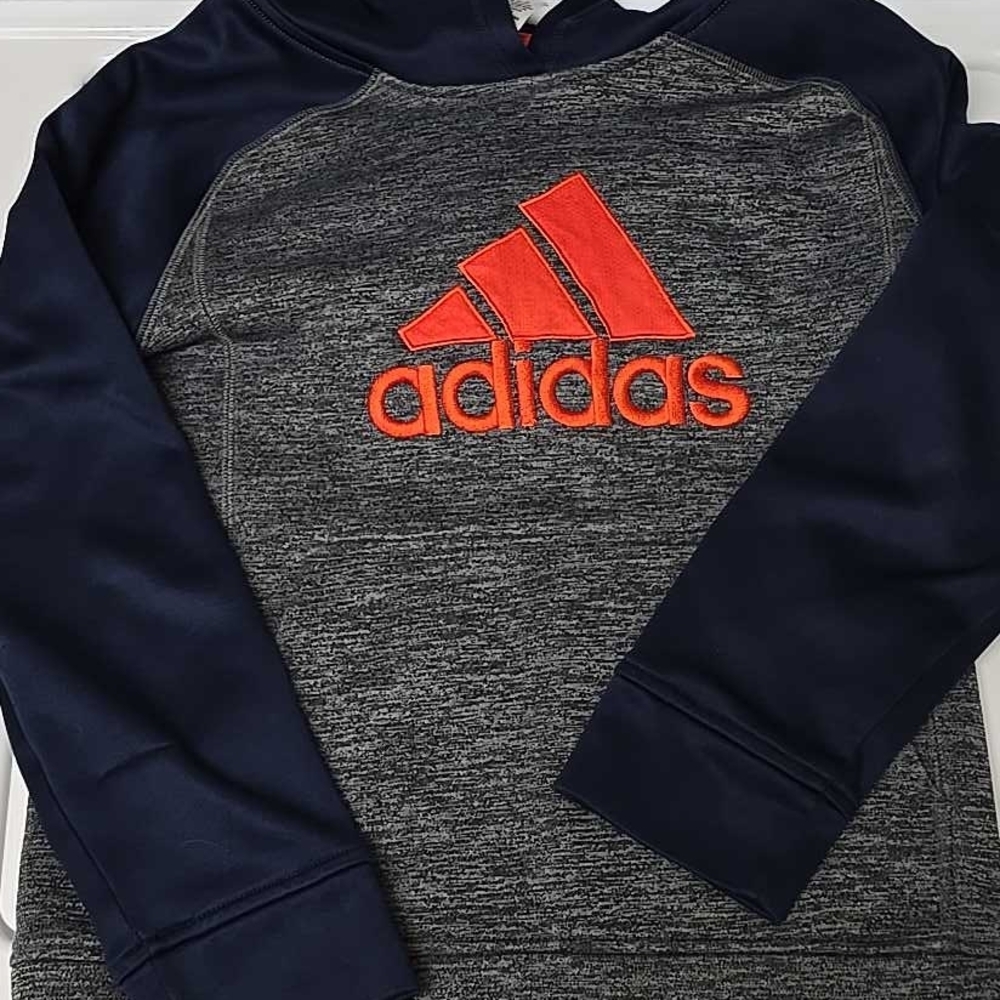 Adidas Dark Blue and Heather Gray Sweatshirt
